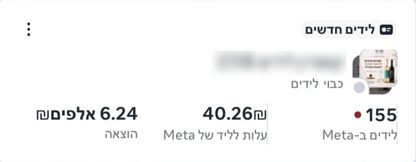 קמפיין לידים: 155 לידים